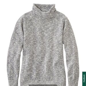 LL Bean Cotton Ragg Sweater, Funnelneck Pullover